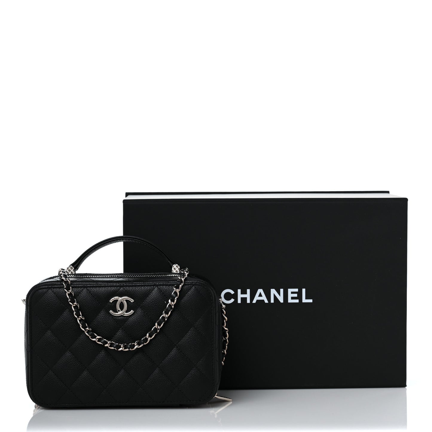 Caviar Quilted Vanity Case Black