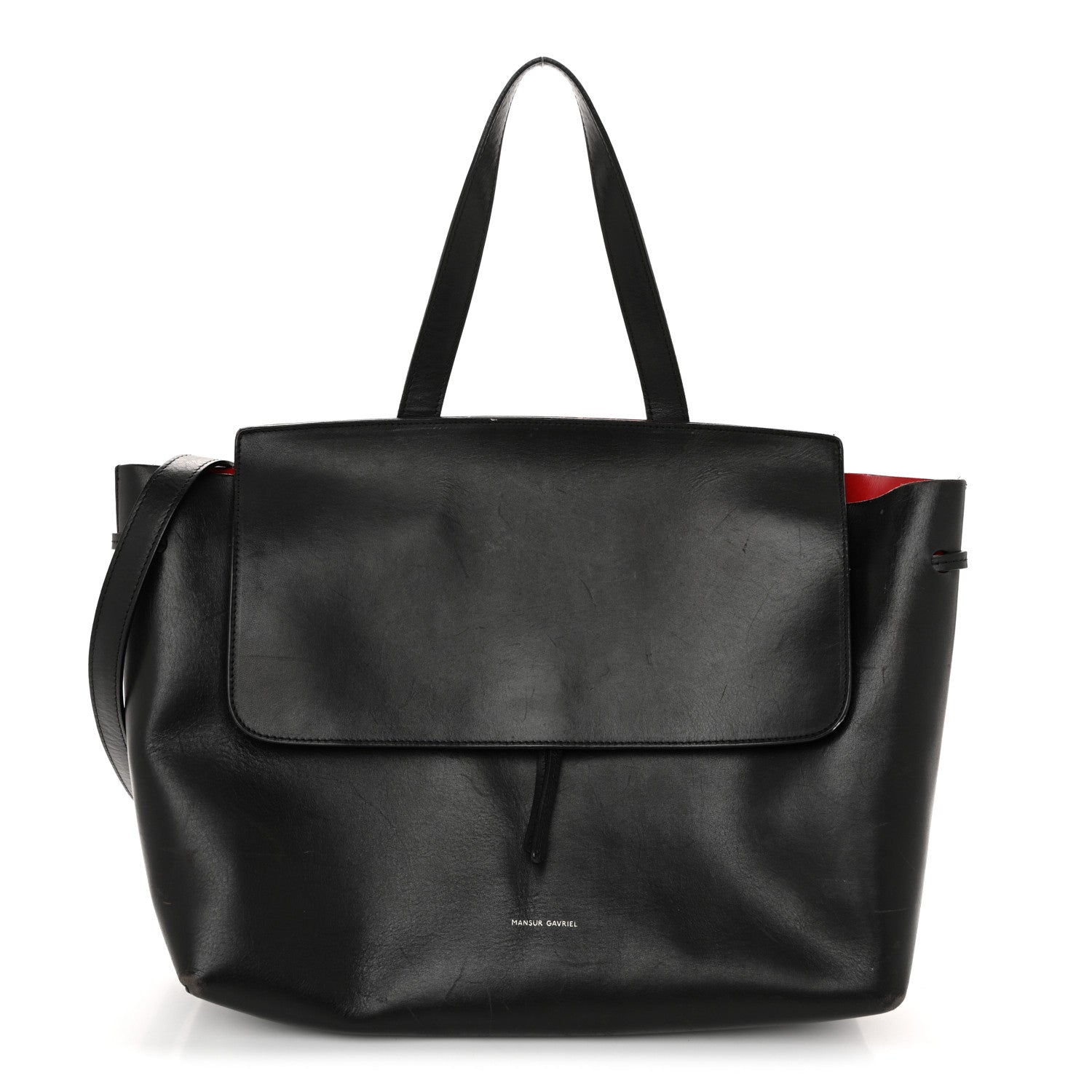 Mansur Gavriel Calfskin Lady Bag Black Flamma 1 of 15