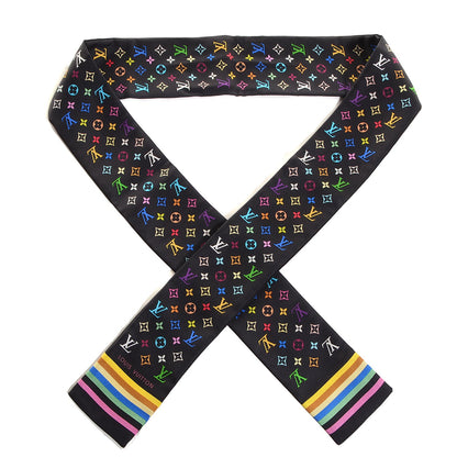 Louis Vuitton Silk Monogram Multicolor Bandeau Black 1 of 5
