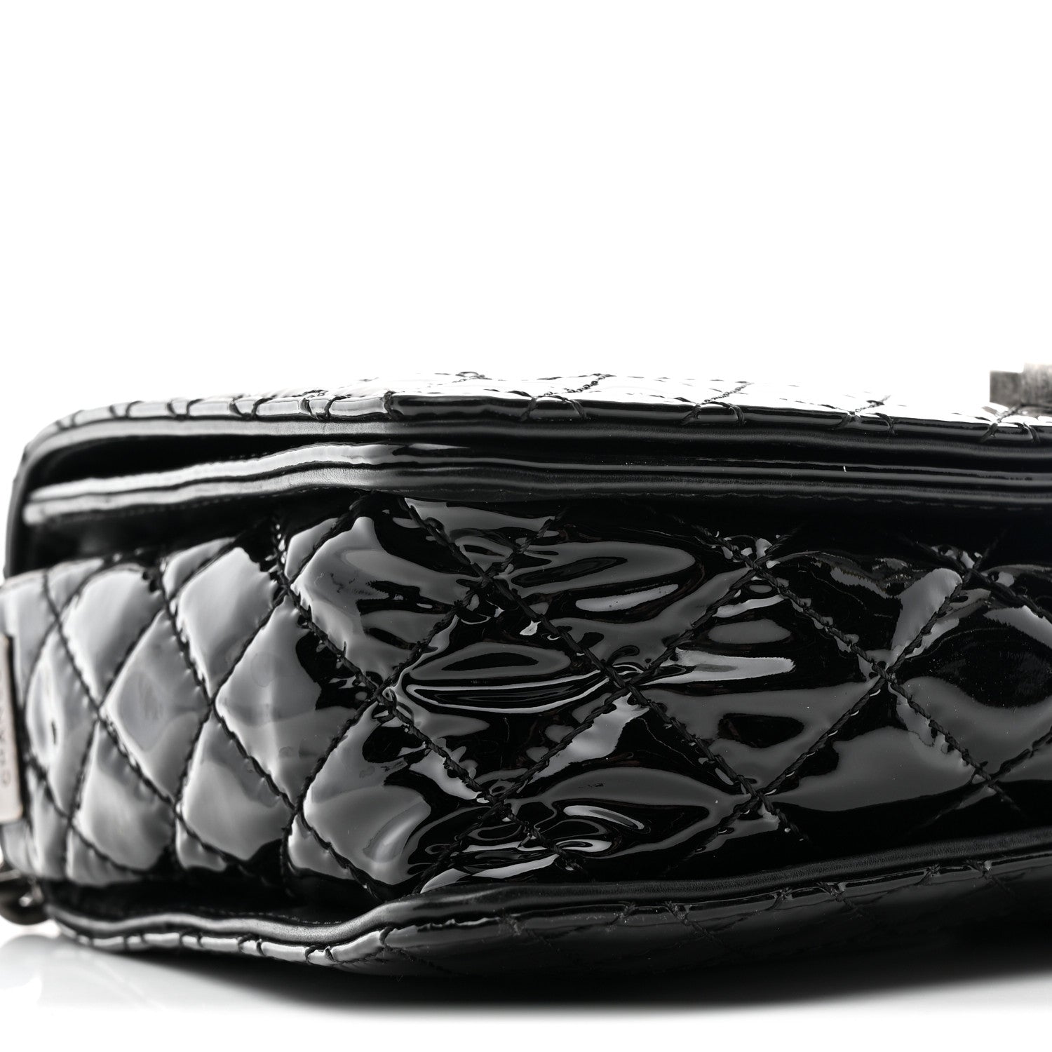 Chanel Patent Medium Boy Reverso Flap Black 10 of 11