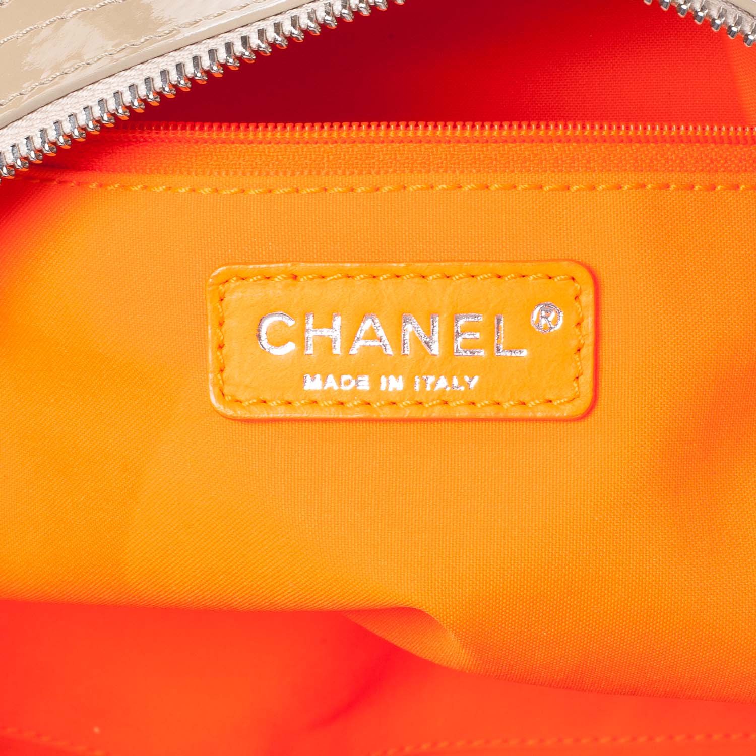 Chanel Patent Day Glo Flap Bag Beige 8 of 11