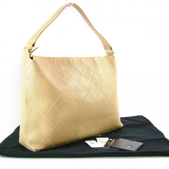 Chanel Leather Quilted Surpique Hobo 3 of 12