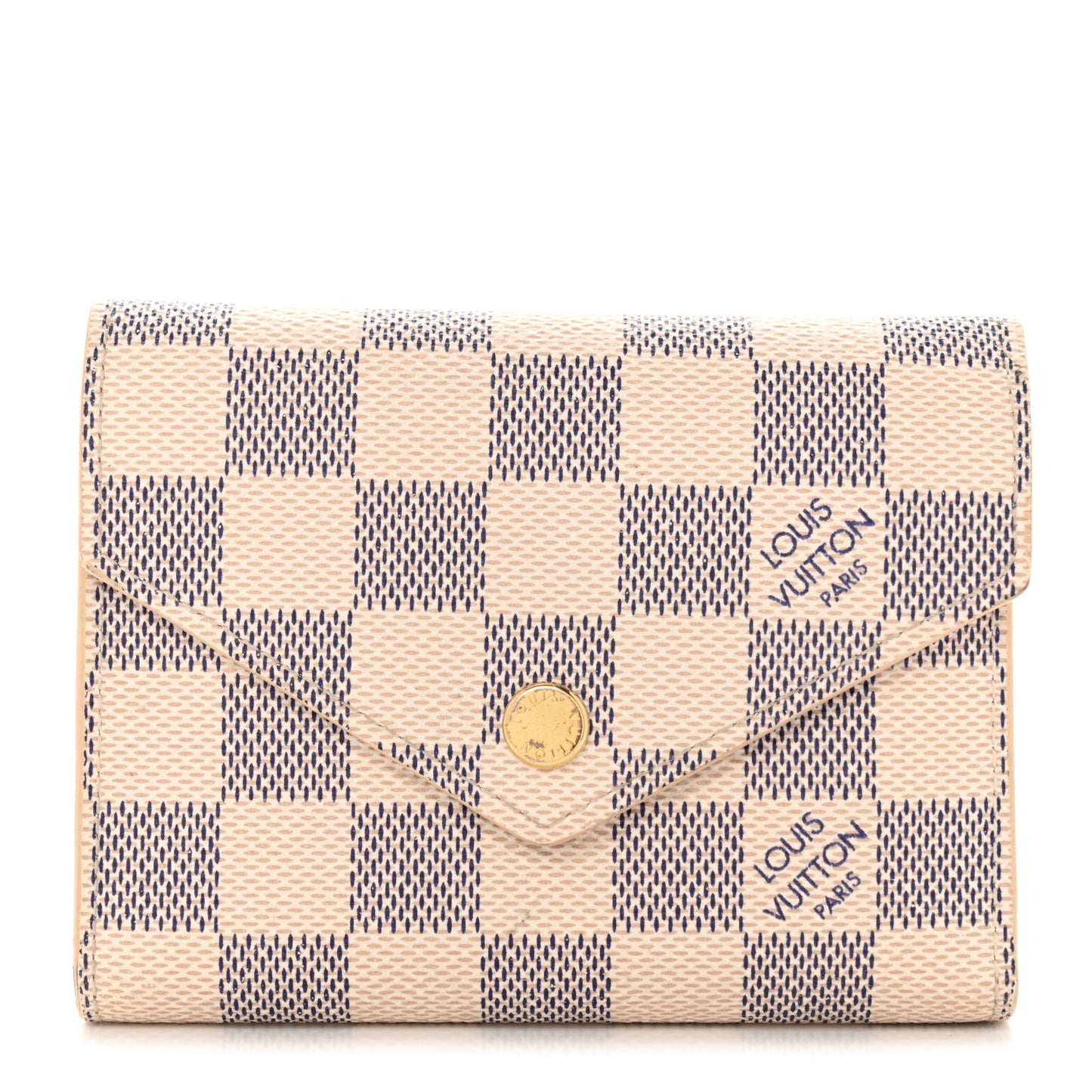 Damier Azur Victorine Wallet Rose Ballerine