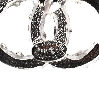 Chanel Crystal CC Earrings Silver Multicolor 4 of 4