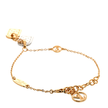Louis Vuitton Brass Nanogram Bracelet Silver Gold 3 of 6