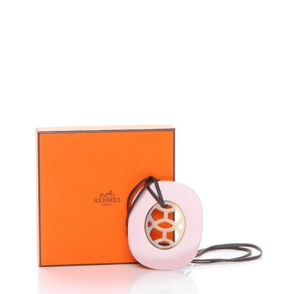 Hermes Buffalo Horn Lacquer Lift Necklace GM Rose Candeur 7 of 7