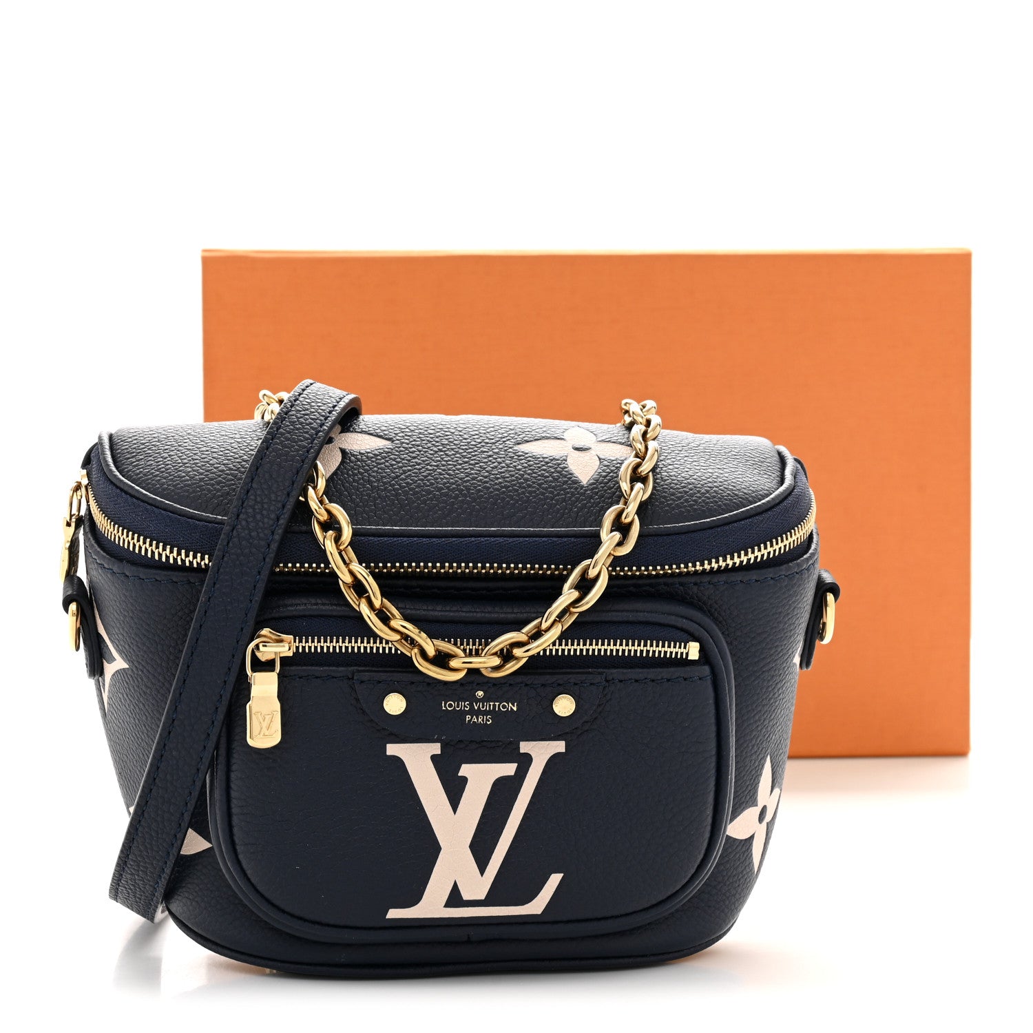 Louis Vuitton Empreinte Monogram Giant Mini By The Pool Bumbag Blue Beige 10 of 10