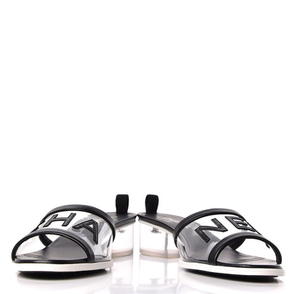 Chanel PVC Lambskin Logo Mules 41.5 Black 5 of 11
