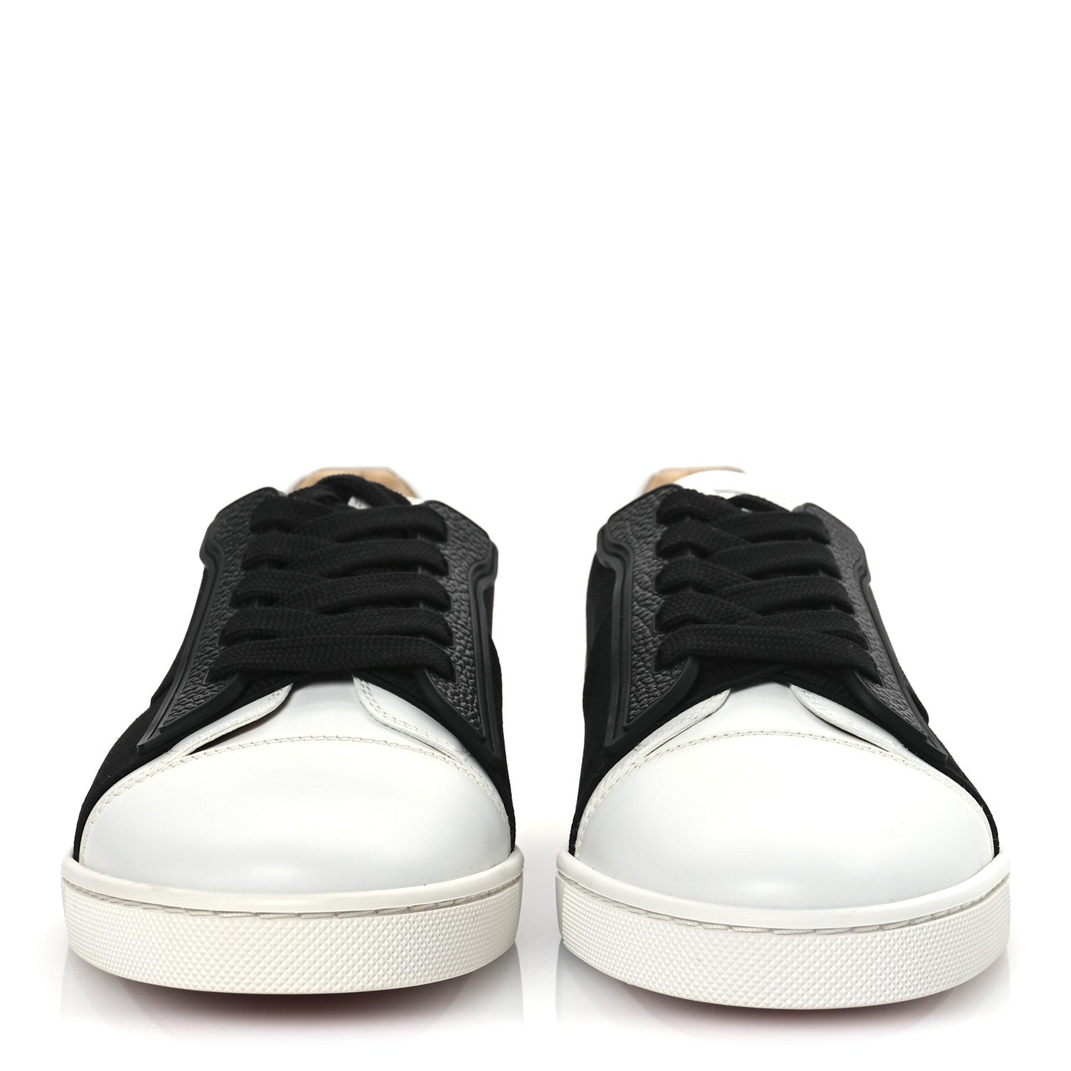 Christian Louboutin Calfskin Elastikid Donna Flat Sneakers 37 Bianco Black 3 of 10