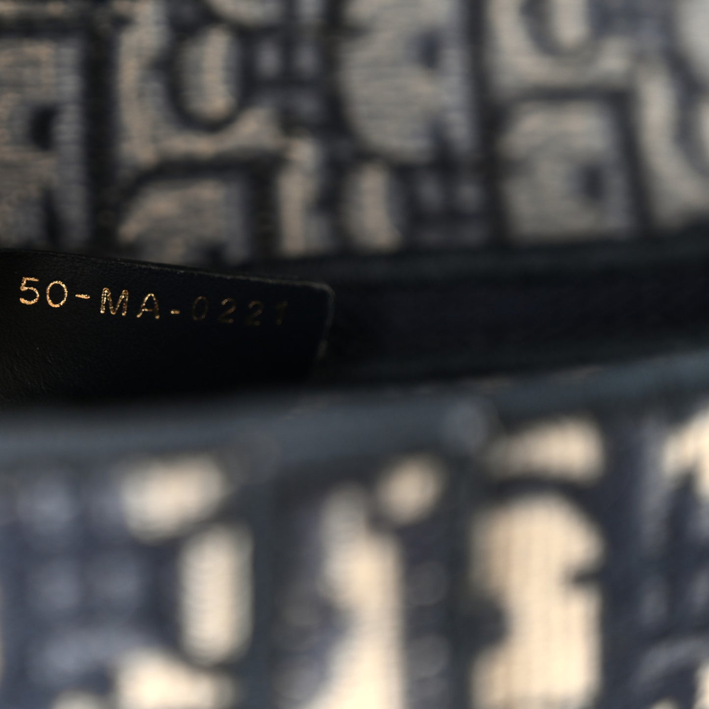 Oblique Embroidered Saddle Bag Blue