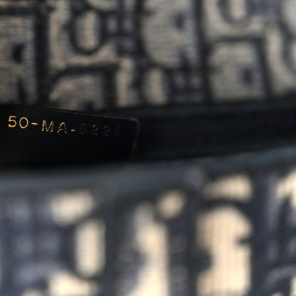Christian Dior Oblique Embroidered Saddle Bag Blue 7 of 10