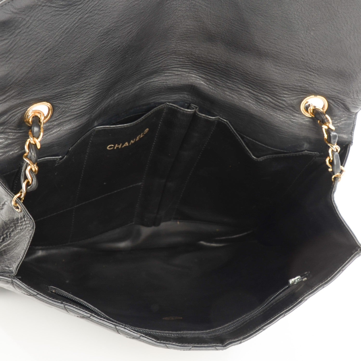 Chanel Lambskin Quilted Jumbo Flap Black 5 of 9