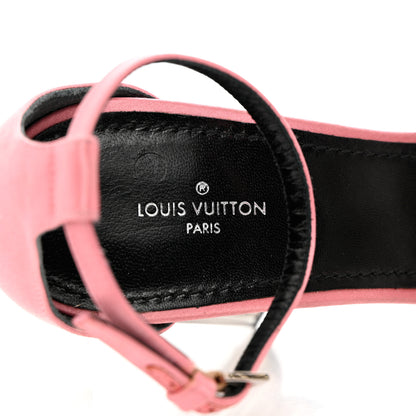 Louis Vuitton Satin Crystal Silhouette Sandals 39 Pink 8 of 14
