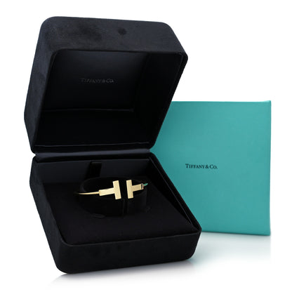 Tiffany 18K Yellow Gold T Wide Wire Bracelet 5 of 5
