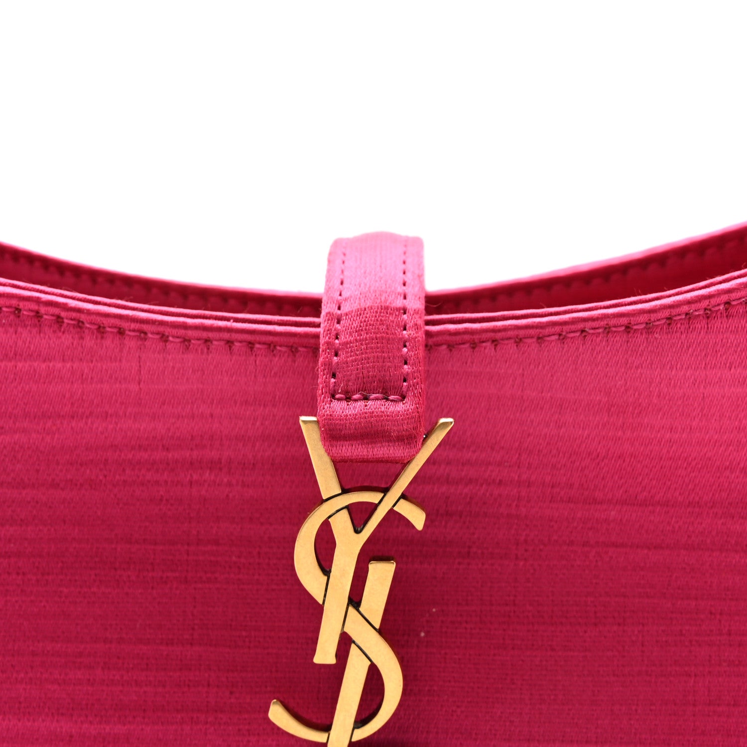 Saint Laurent Satin Le 5 A 7 Mini Hobo Guava Pink 7 of 10