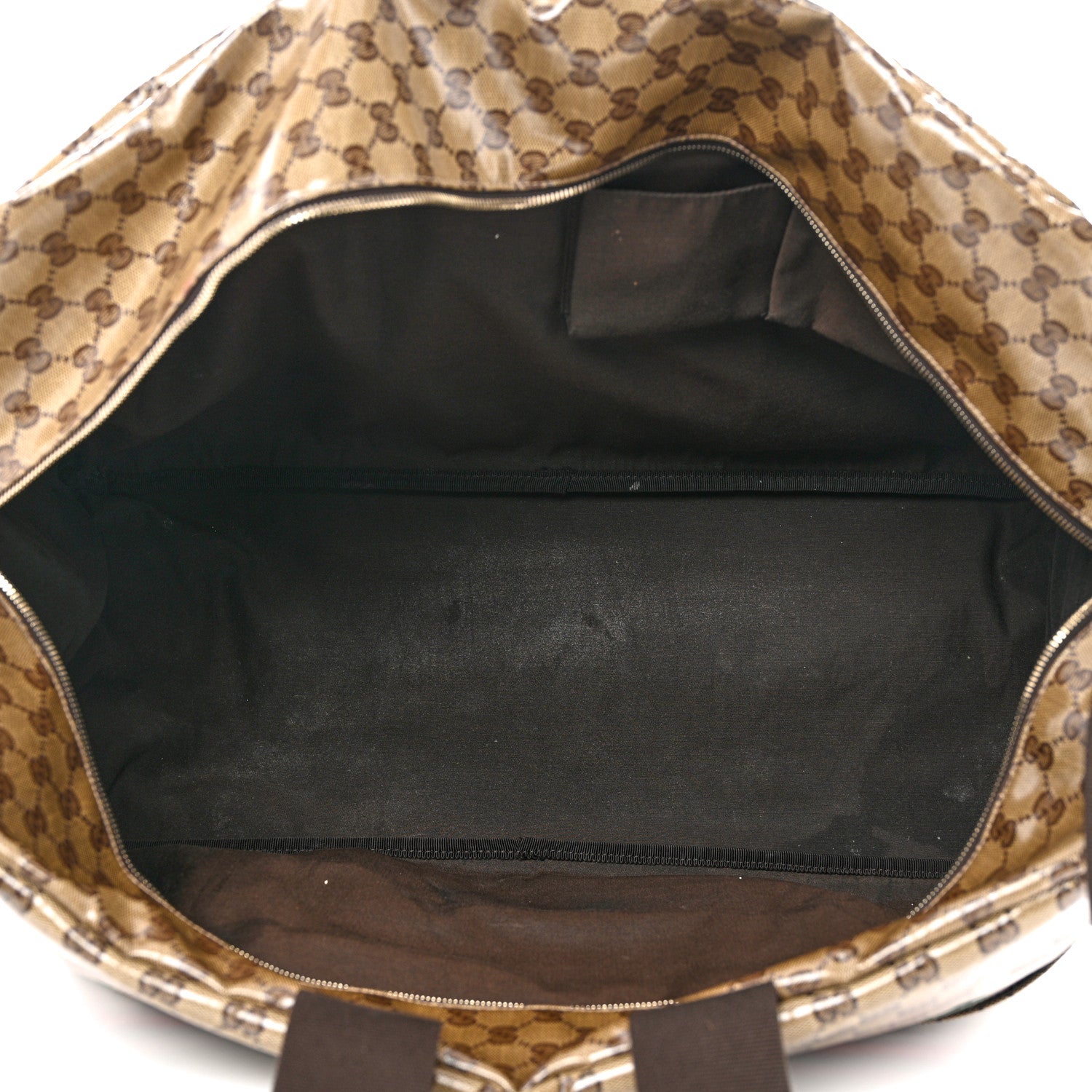 Gucci Crystal Monogram Web Large Carry On Duffle Bag Brown 5 of 12