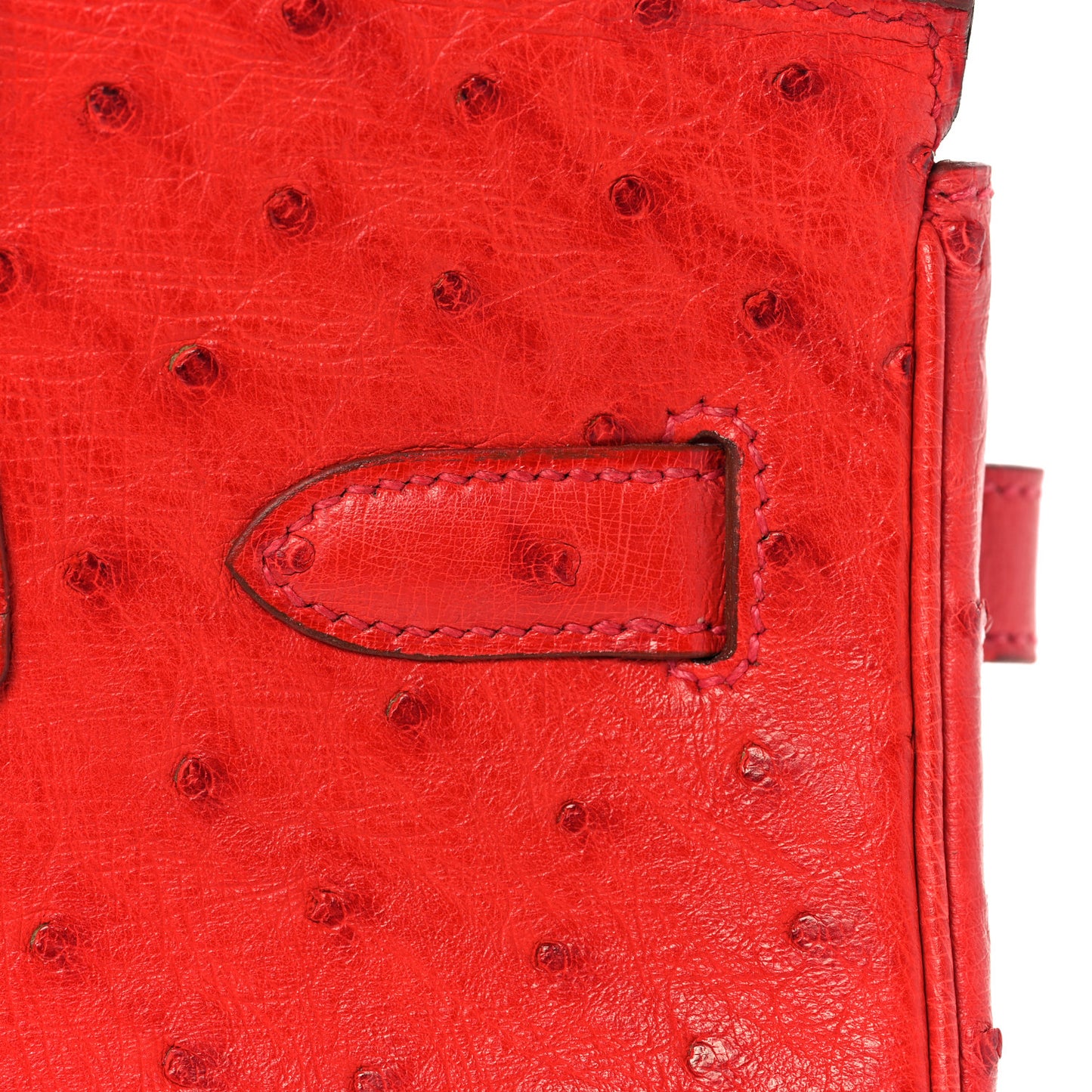 Ostrich Birkin 30 Rouge Vif