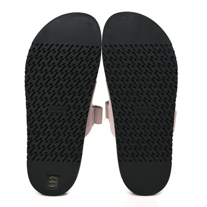 Hermes Suede Goatskin Womens Chypre Sandals 41 Rose Porcelaine 5 of 9