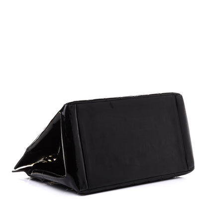 Chanel Patent Quilted Grand Shopping Tote GST Black 3 of 10
