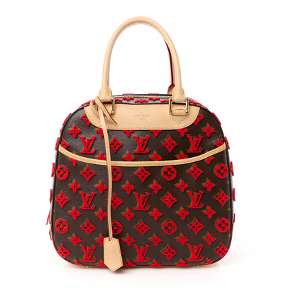 Louis Vuitton Monogram Tuffetage Deauville Cube Red 1 of 13