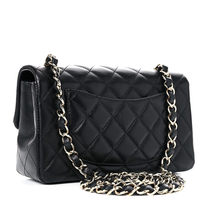 Chanel Lambskin Quilted Mini Rectangular Flap Black 3 of 12