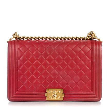 Chanel Lambskin Quilted New Medium Boy Flap Dark Red 1 of 13