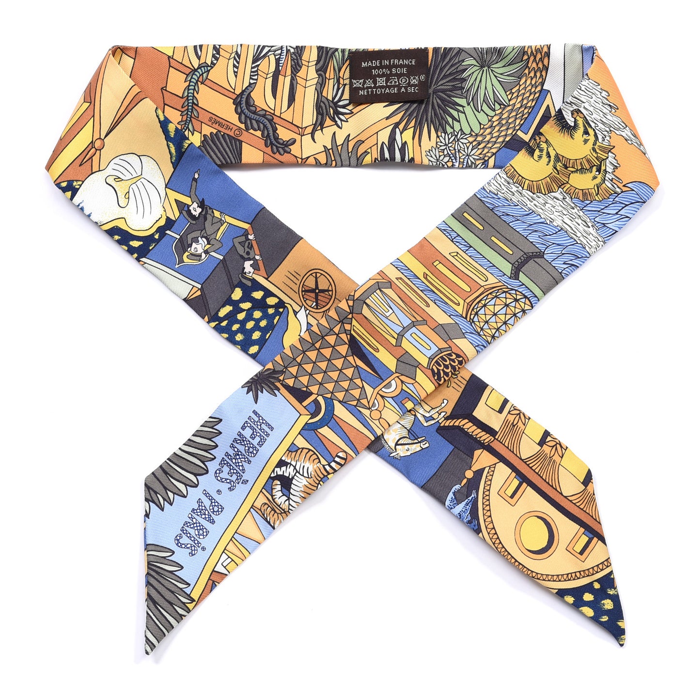 Silk Animapolis Plumetis Twilly