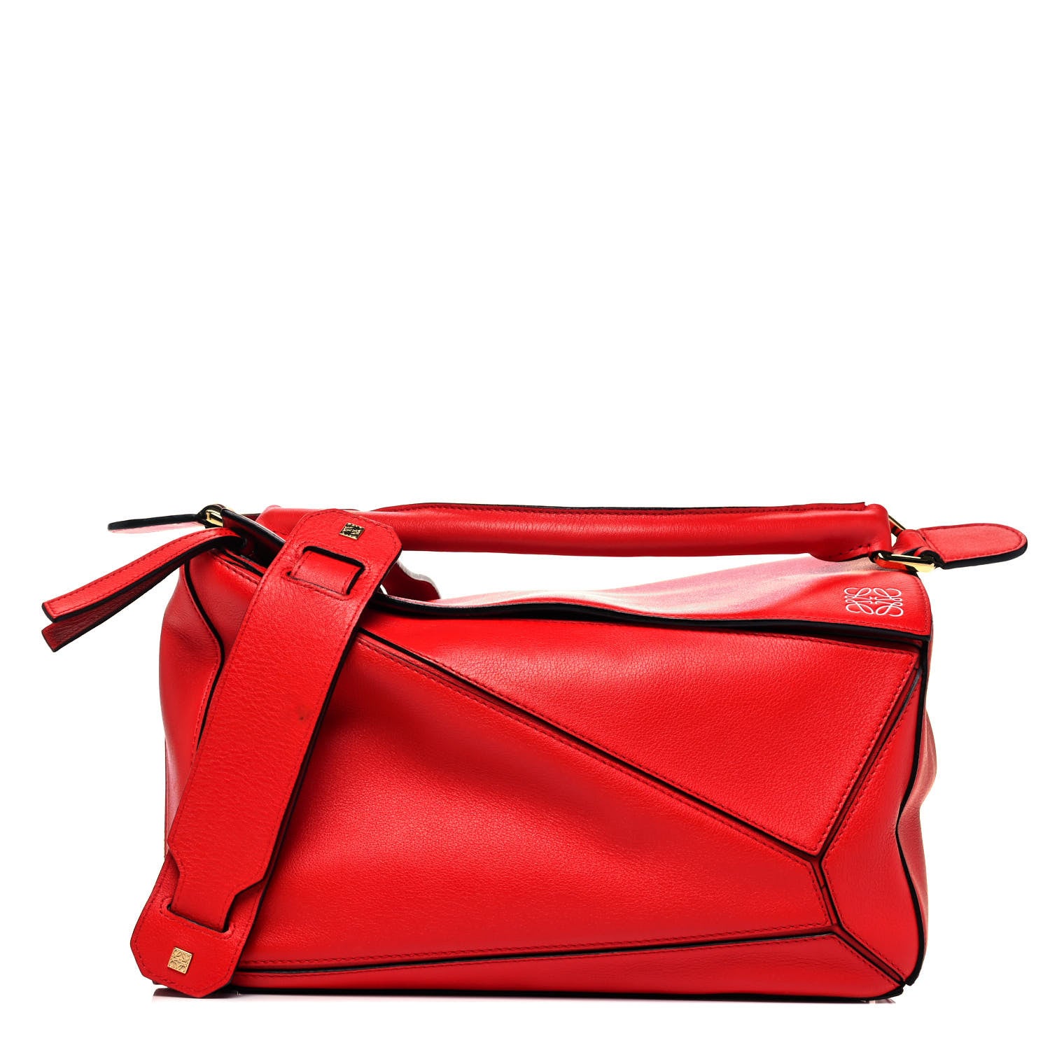 Loewe Calfskin Medium Puzzle Bag Scarlet 1 of 9