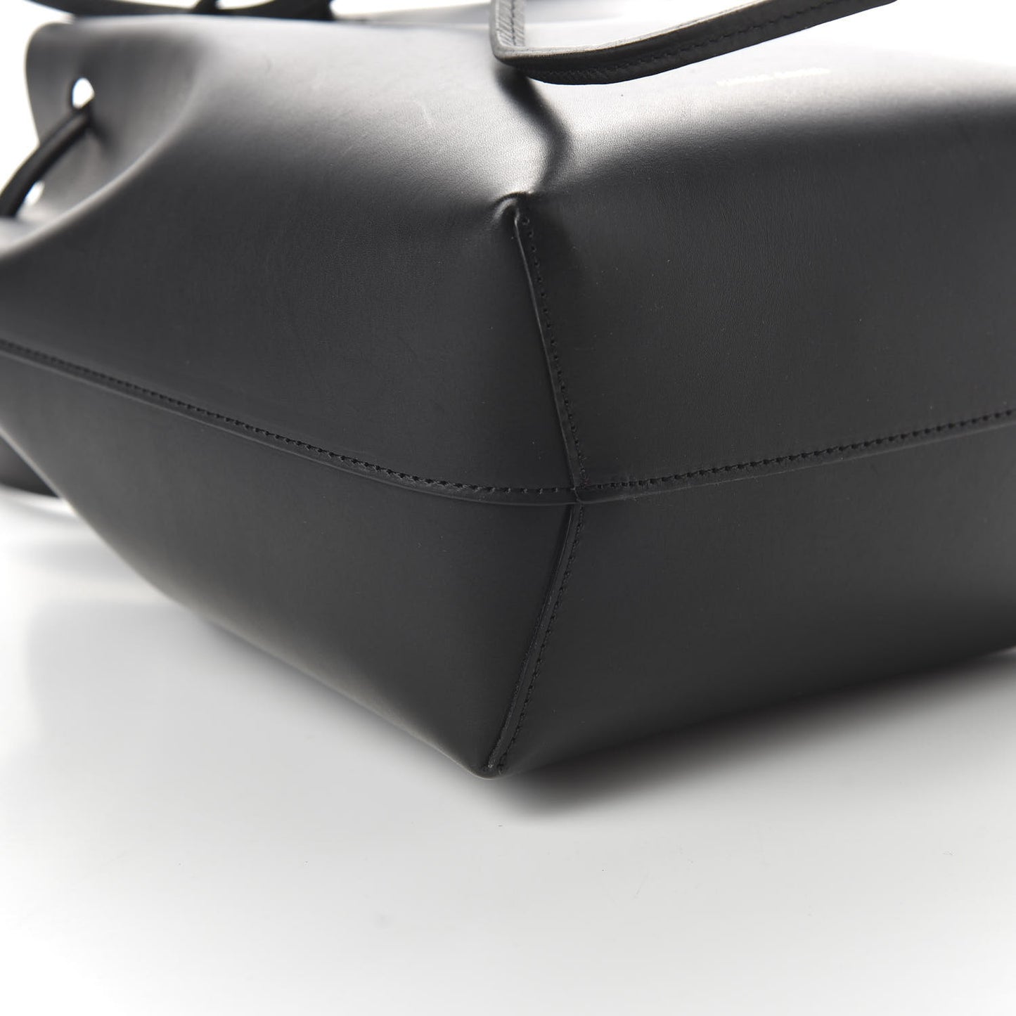 Calfskin Mini Bucket Bag Black Flamma