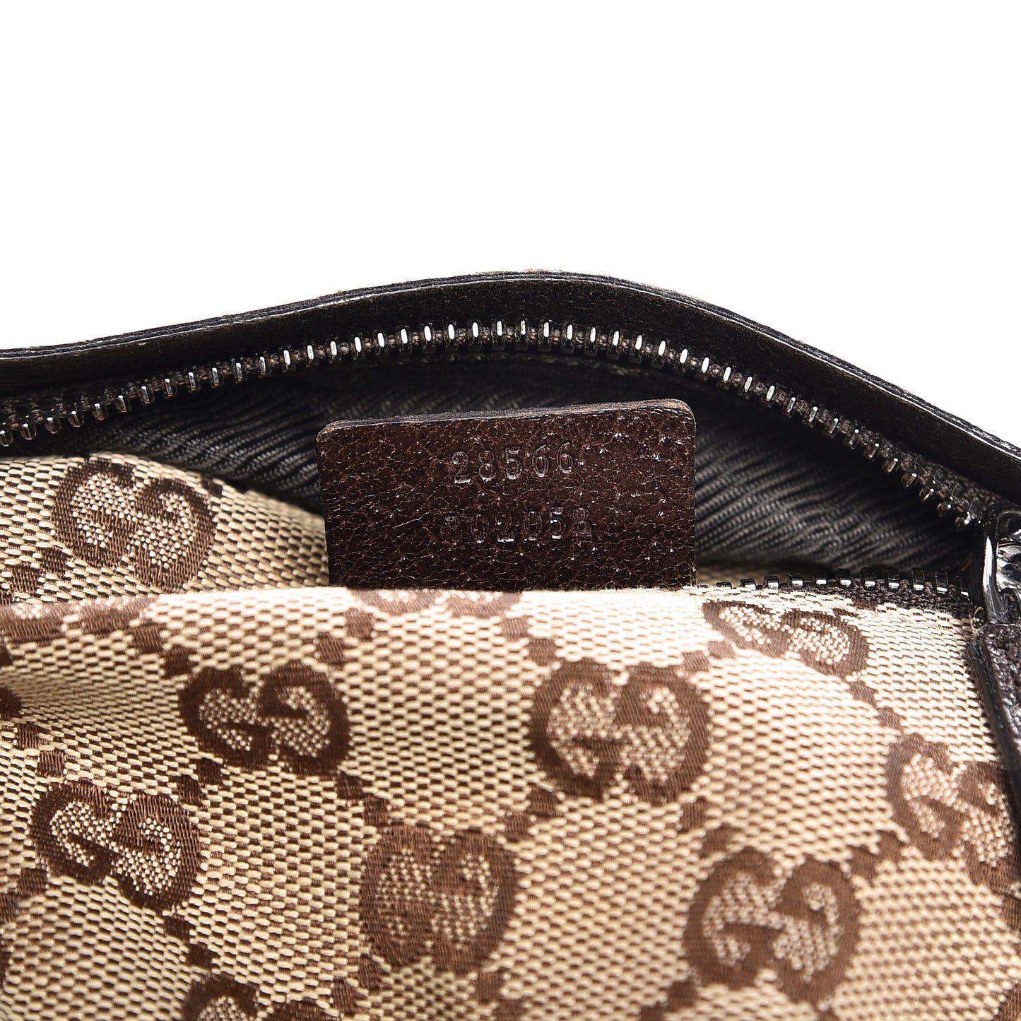 GG Monogram Double Pocket Belt Bag Dark Brown