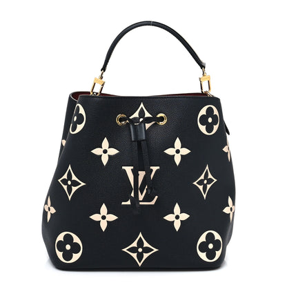 Louis Vuitton Empreinte Monogram Giant Neonoe MM Black Beige 3 of 13