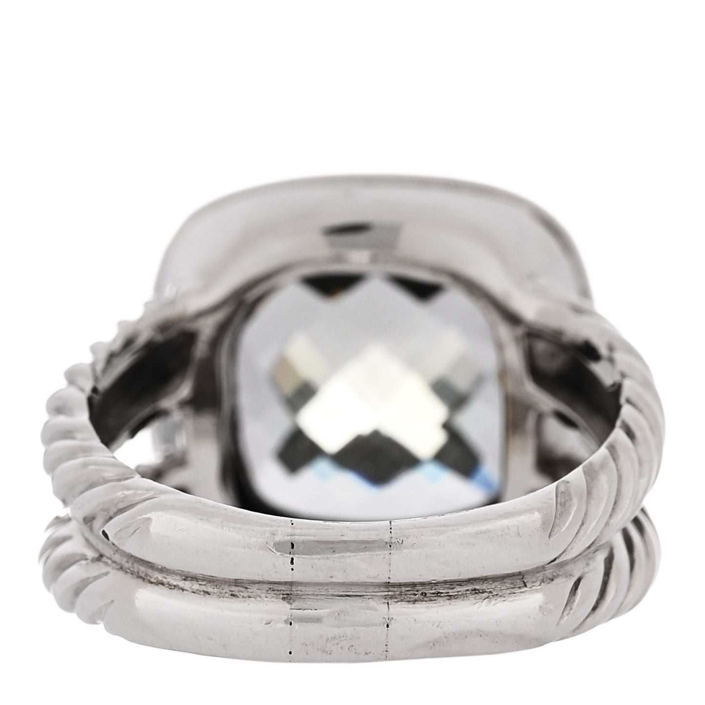 Sterling Silver Diamond Prasiolite 11mm Albion Ring 54 6.75