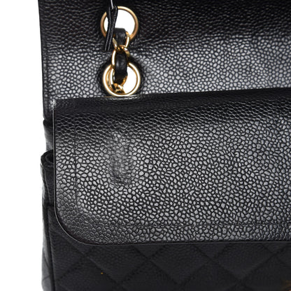 Chanel Caviar Quilted Medium Double Flap Black 8 of 9