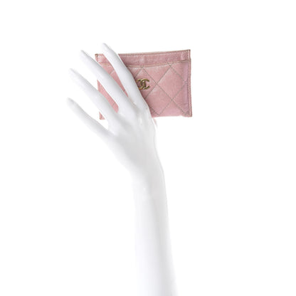 Chanel Iridescent Caviar Quilted Card Holder Rose Pink 2 of 8