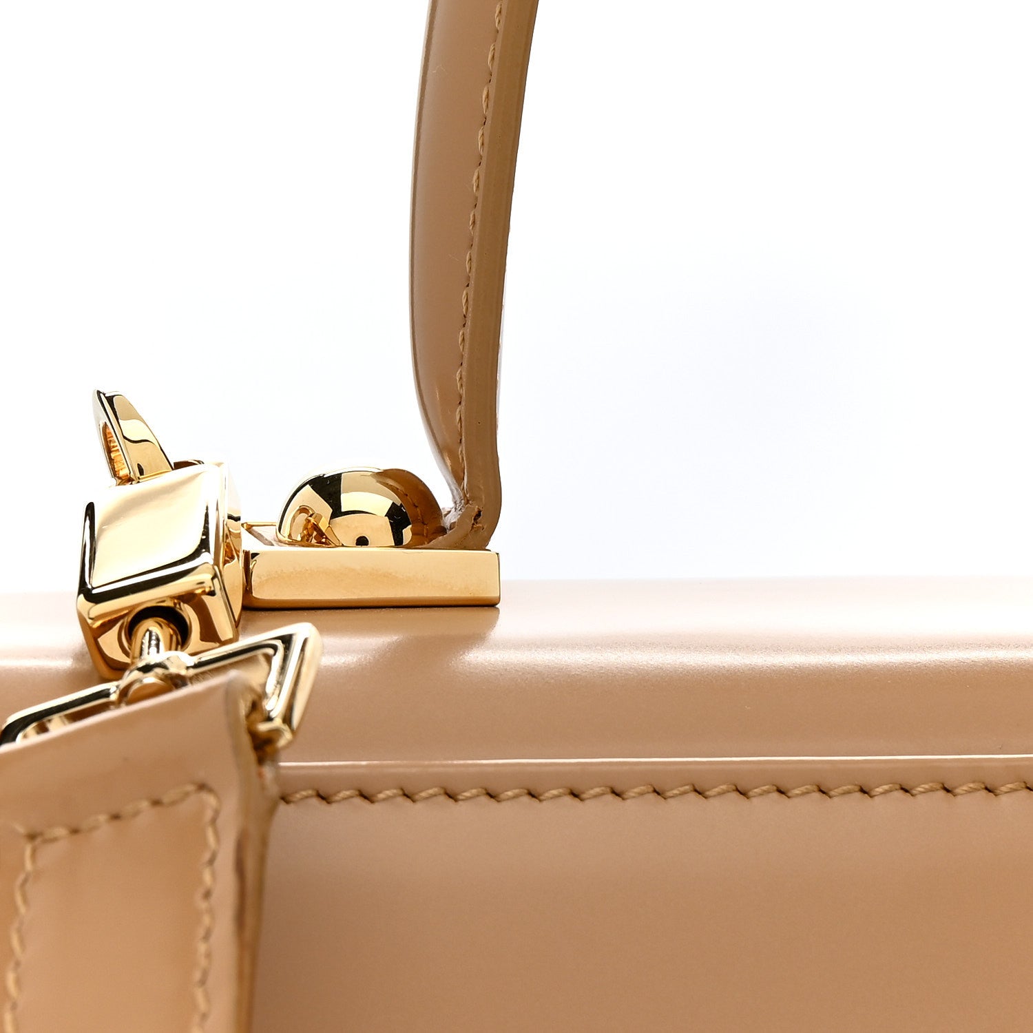 Salvatore Ferragamo Brushed Off Calfskin Iconic Large Top Handle Bag Camel 11 of 15