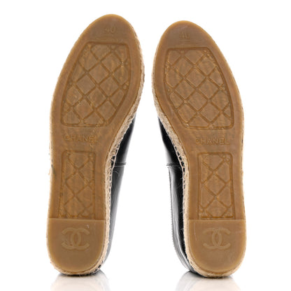Chanel Lambskin CC Espadrilles 40 Black 5 of 11