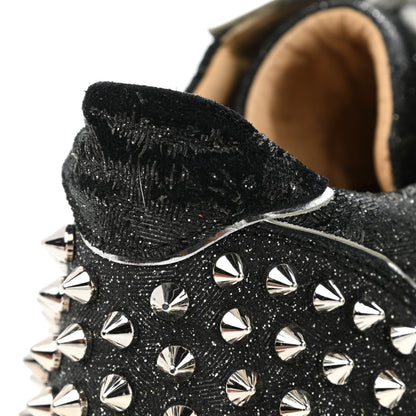 Christian Louboutin Crosta Womens Vieira Spiked Flat Comete Sneakers 37 Black Silver 11 of 11