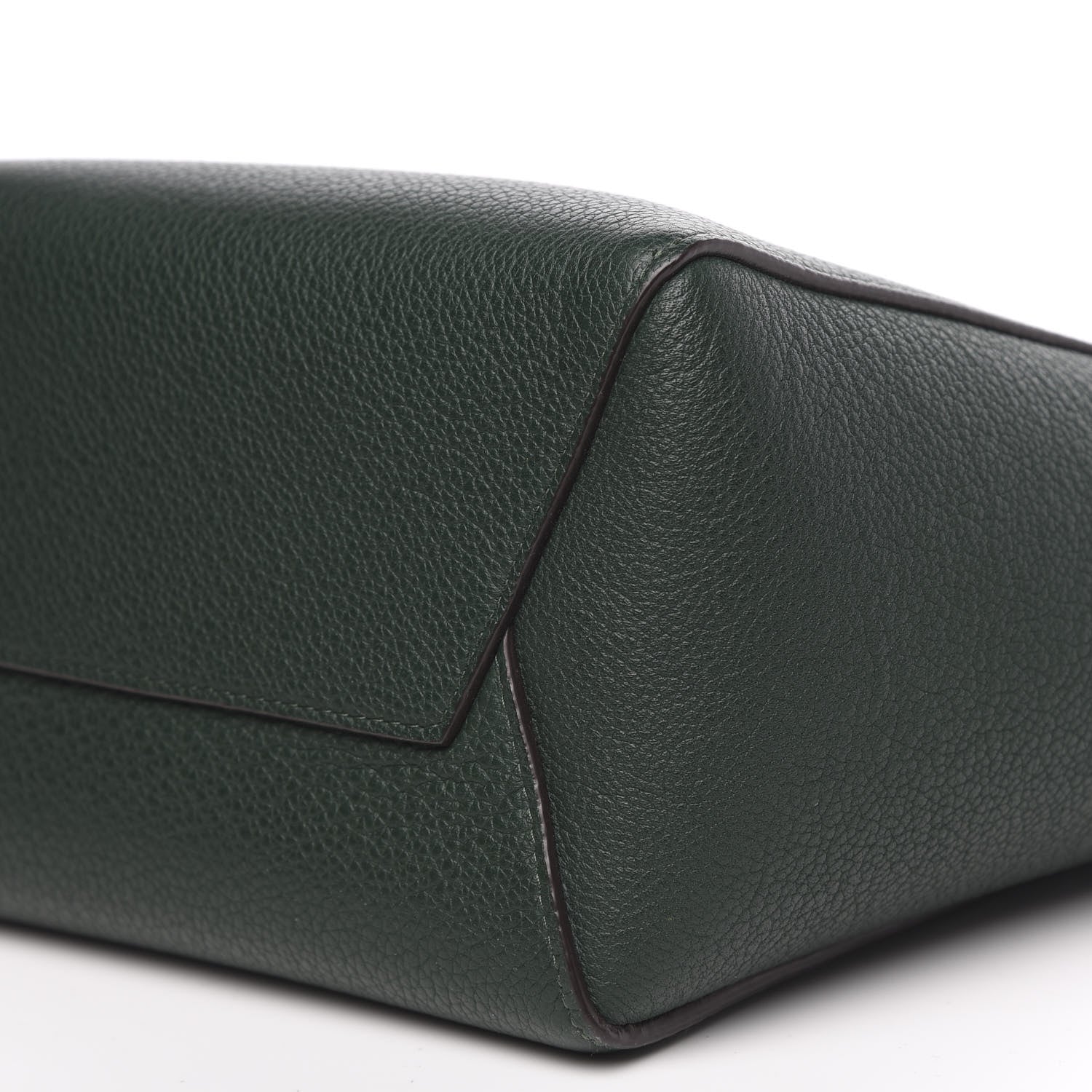 Celine Soft Grained Calfskin Small Sangle Bucket Bag Dark Green 8 of 9