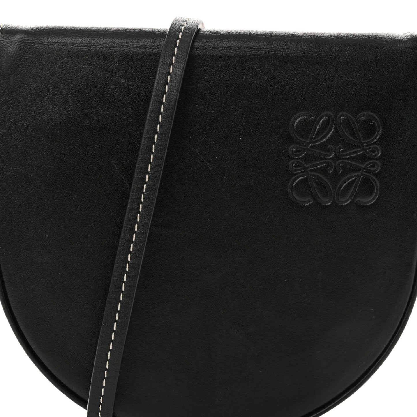 Soft Calfskin Mini Heel Pouch Black