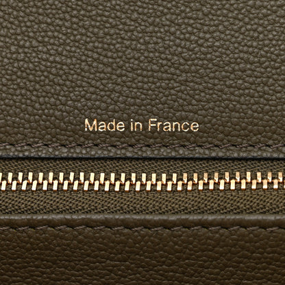 Delvaux Grained Calfskin Bi-Color Brillant MM Satchel Kaki 8 of 11