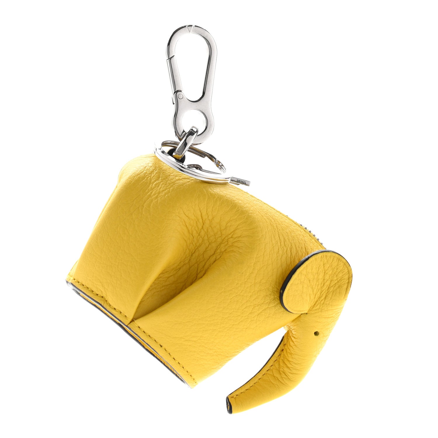 Loewe Calfskin Elephant Coin Purse Bag Charm Key Holder Yellow 1 of 6