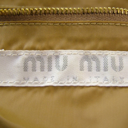 Miu Miu Leather Gathered Tote Camel 9 of 12