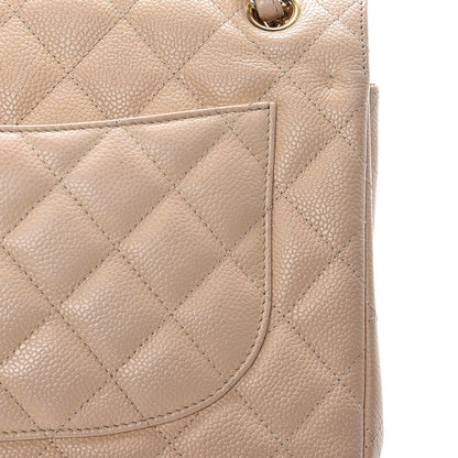 Chanel Caviar Quilted Jumbo Double Flap Beige Clair 10 of 17