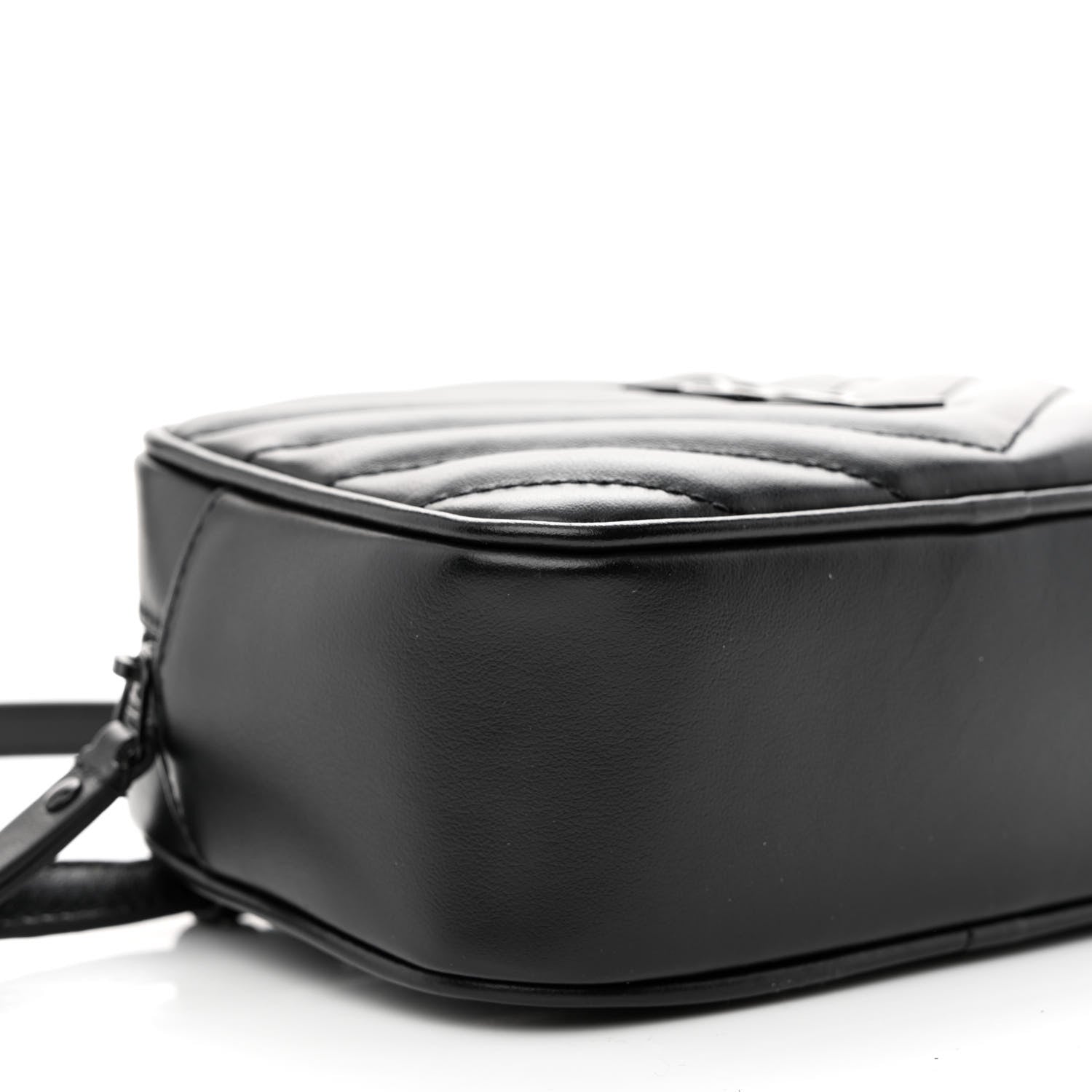 Saint Laurent Calfskin Matelasse Monogram Lou Belt Bag Black 9 of 10