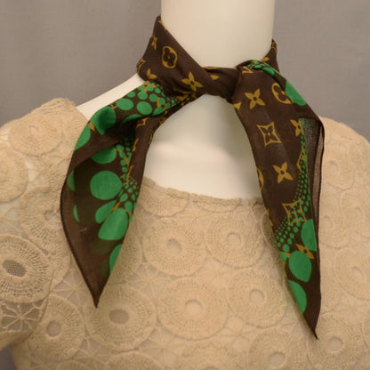 Louis Vuitton Monogram Kusama Town Scarf Green 2 of 4