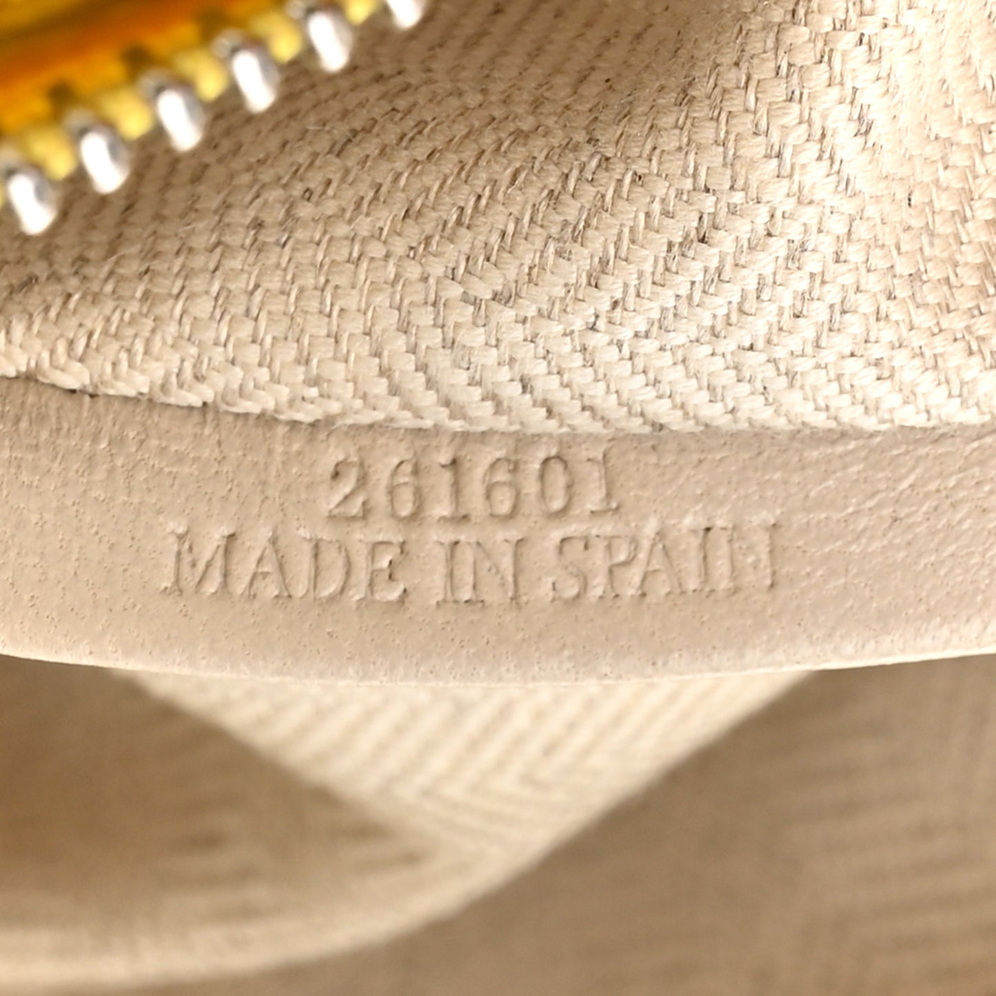 Calfskin Embossed Large Double Amarillo Pouch Yellow