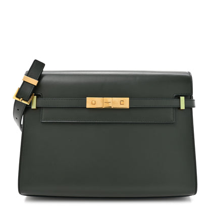 Saint Laurent Smooth Calfskin Medium Manhattan Shoulder Bag Dark Green 1 of 11