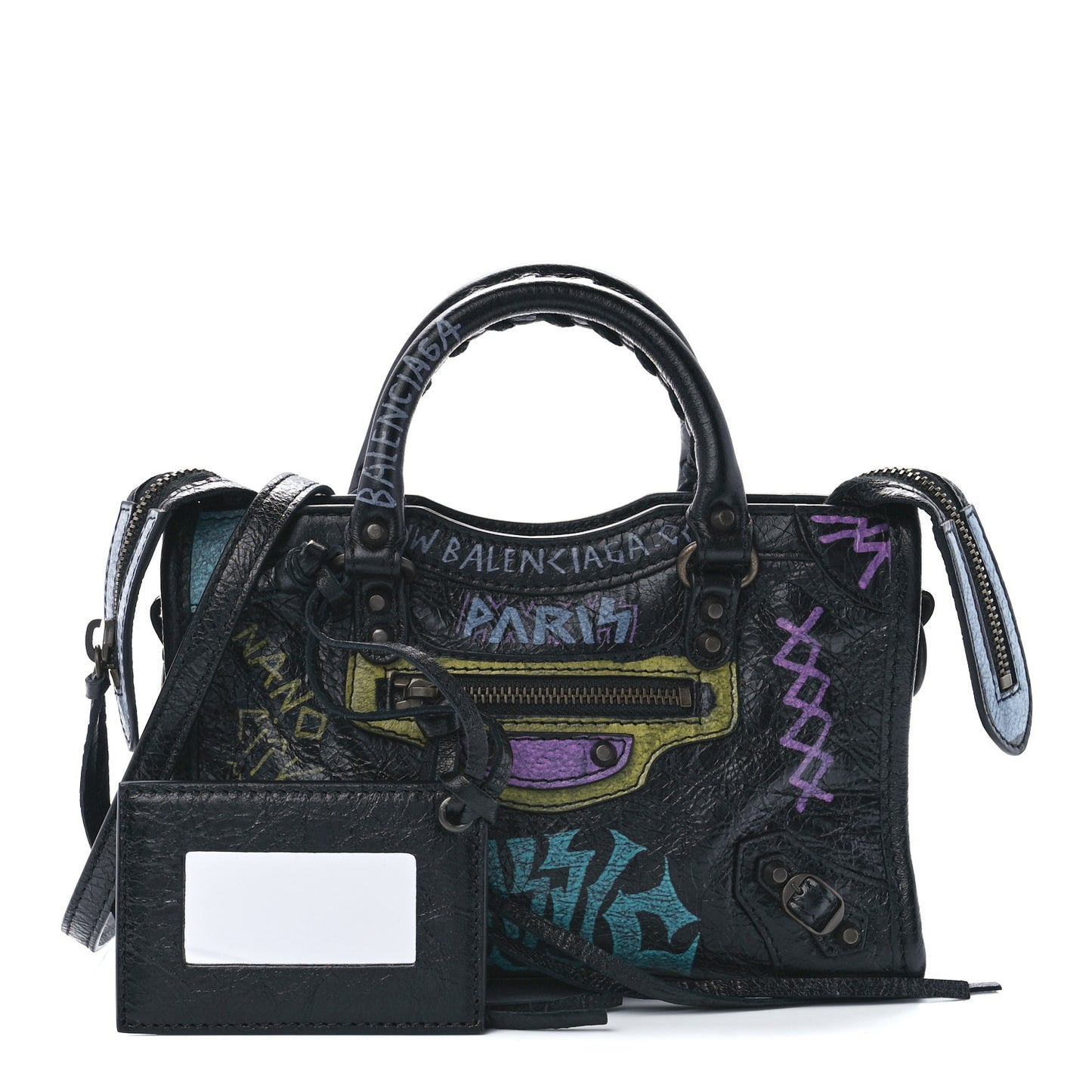 Agneau Graffiti Classic Hardware Nano City Black Multicolor