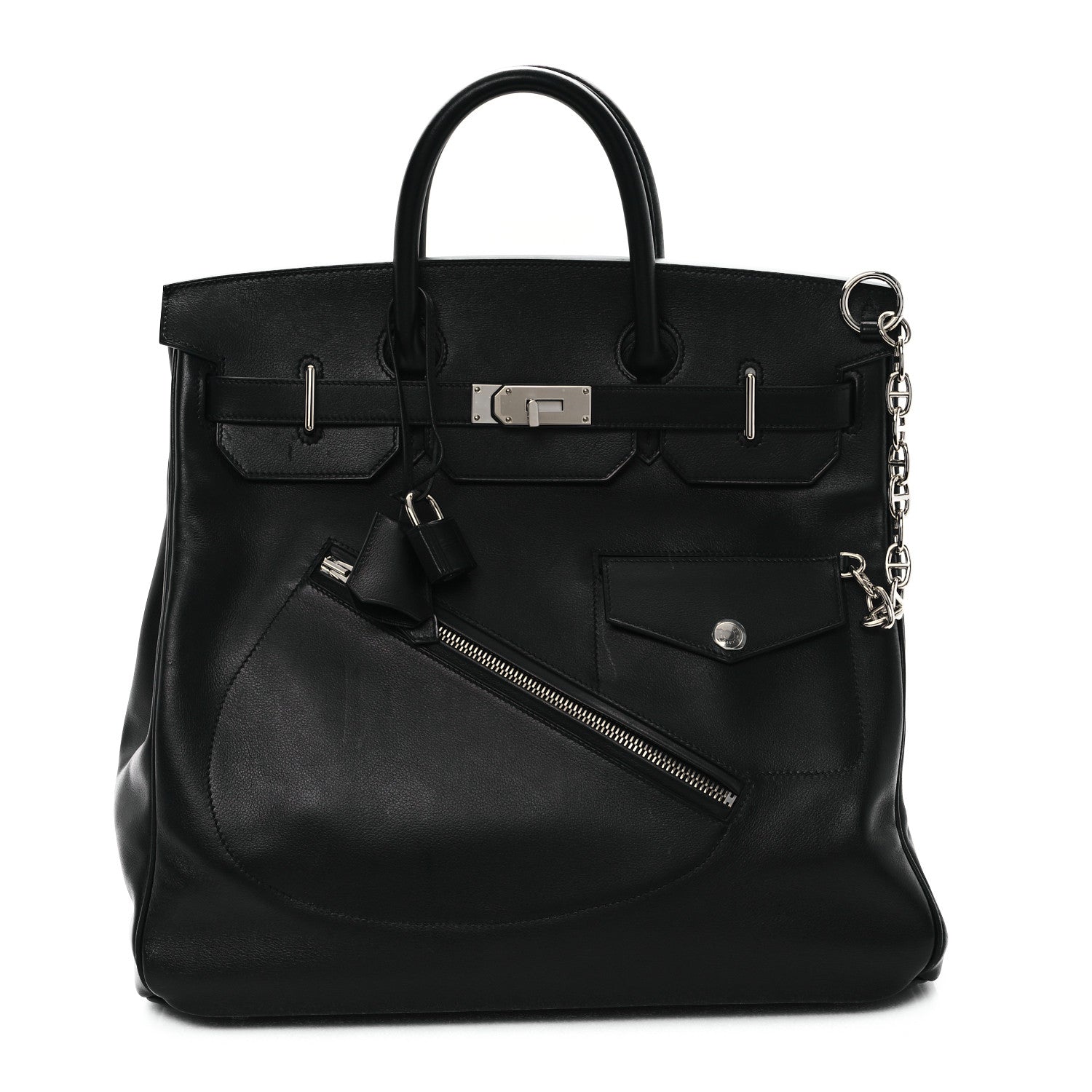 Hermes Veau Volupto Rock HAC Birkin 40 Black 1 of 13