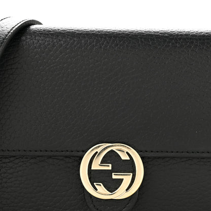 Gucci Dollar Calfskin Interlocking G Chain Wallet Black 7 of 11